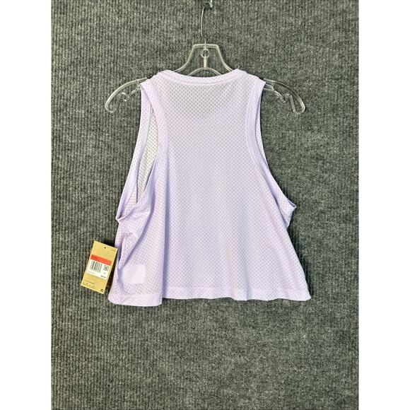 Nike One Womens Activewear Tank Top Size Large Purple Cropped Perforated Dri Fit - Picture 2 of 9